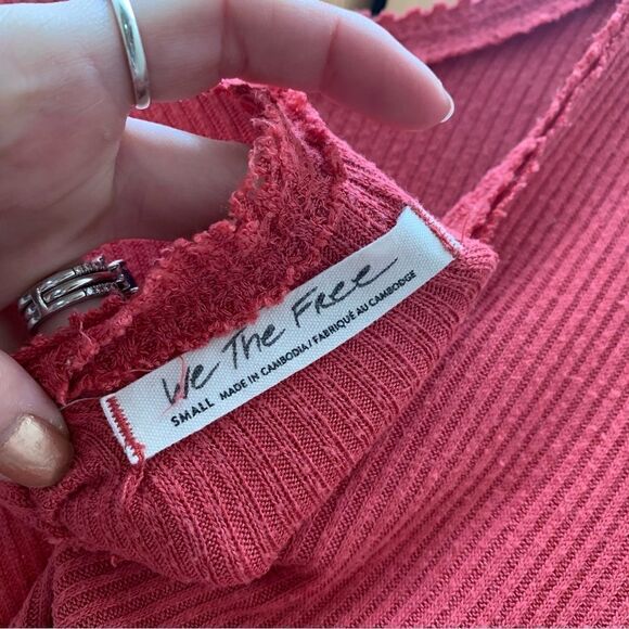 We The Free Red Flowy Tank Top Small - Picture 2 of 5